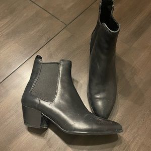 Sam Edelman black vegan leather bootie